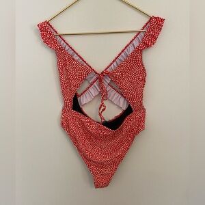 NWT Nasty Gal red w/white dots size 8